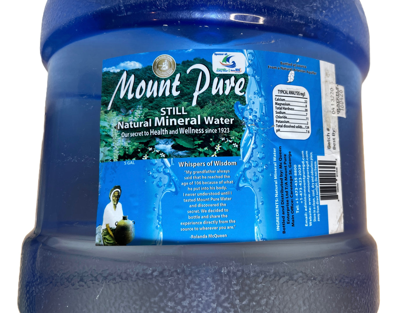 Natural Mineral Water - 5 Gallon